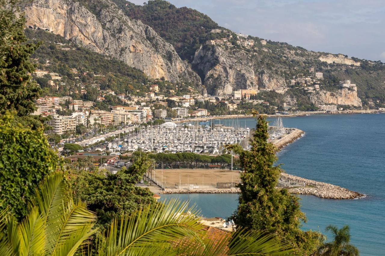 מנטון Villa L'Ensoleillee Vue Panoramique Mer, 250 M De La Plage Et Du Centre Ville מראה חיצוני תמונה