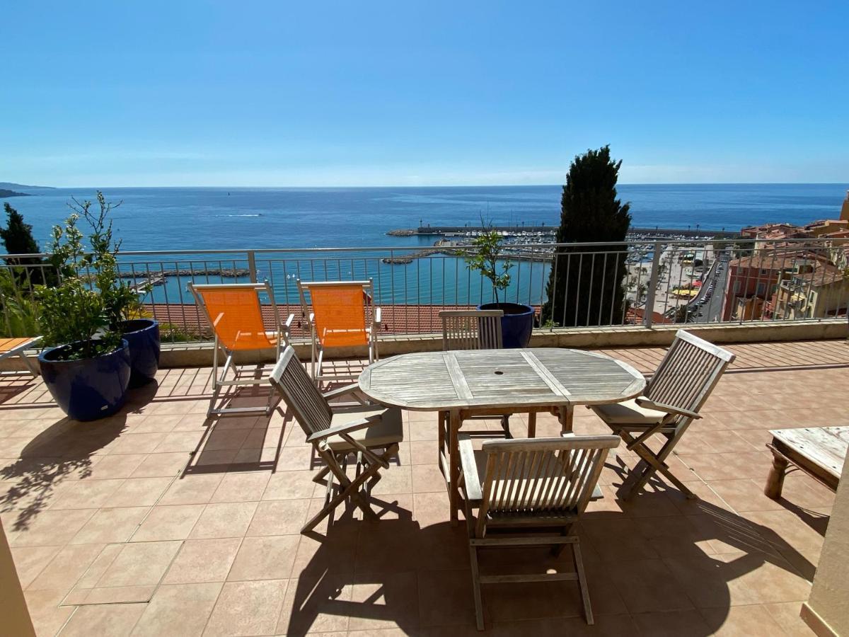 מנטון Villa L'Ensoleillee Vue Panoramique Mer, 250 M De La Plage Et Du Centre Ville מראה חיצוני תמונה