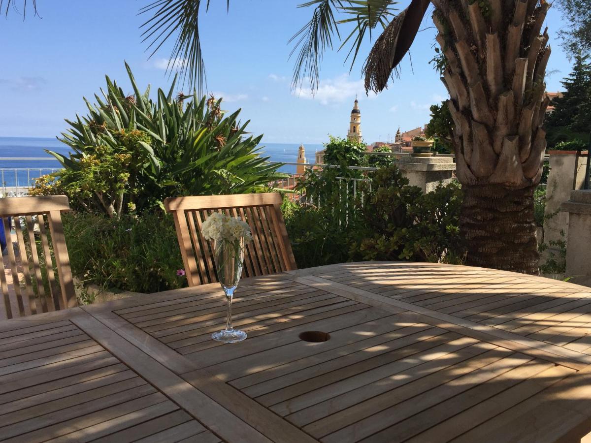 מנטון Villa L'Ensoleillee Vue Panoramique Mer, 250 M De La Plage Et Du Centre Ville מראה חיצוני תמונה