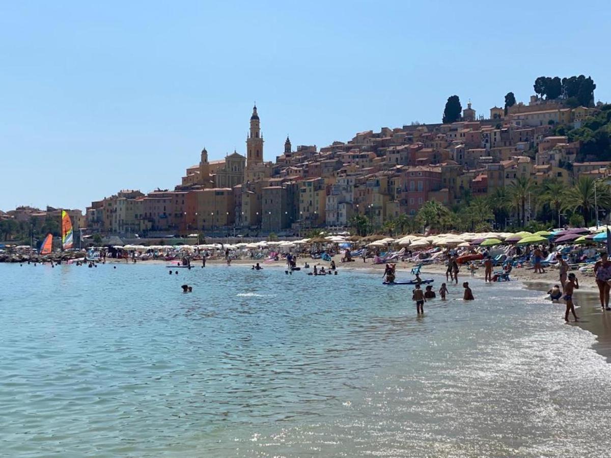 מנטון Villa L'Ensoleillee Vue Panoramique Mer, 250 M De La Plage Et Du Centre Ville מראה חיצוני תמונה
